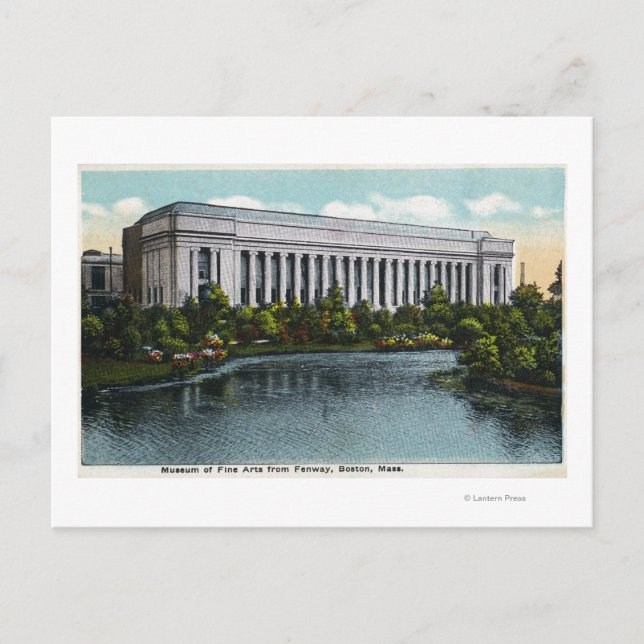 Utvändig visning av konstmuseet från vykort (Framsida)