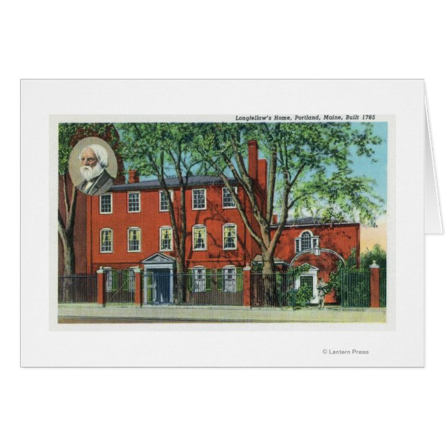 Utvändig visning av Longwoths hem 2 Hälsningskort (Framsidan Horizontal)