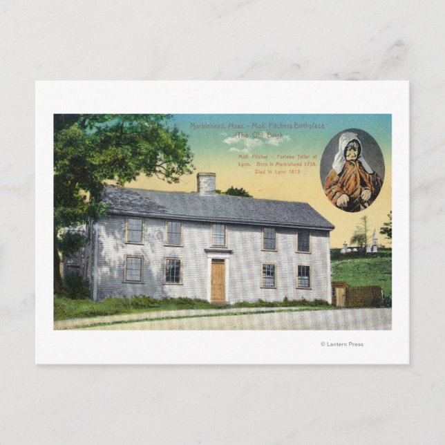 Utvändig visning av moll Pitchers Birthplace Vykort (Framsida)