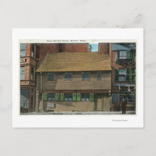 Utvändig visning av Paul Revere House nr 3 Vykort