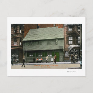 Utvändig visning av Paul Revere House nr 4 Vykort
