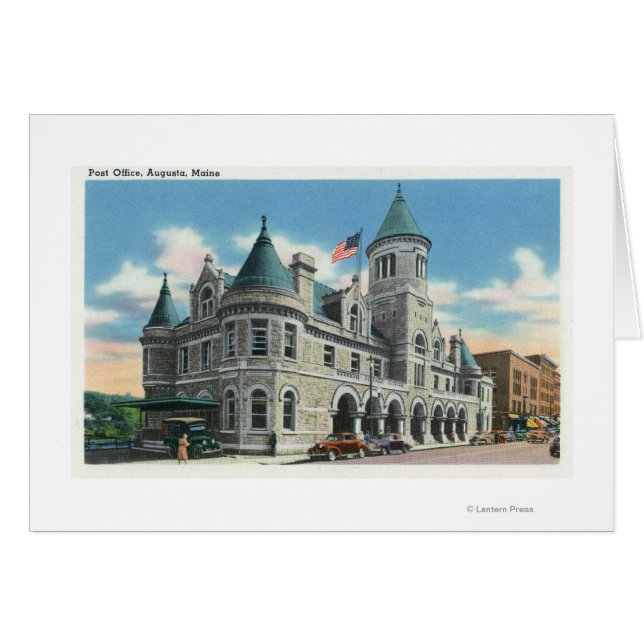 Utvändig visning av postkontor 4 hälsningskort (Framsidan Horizontal)