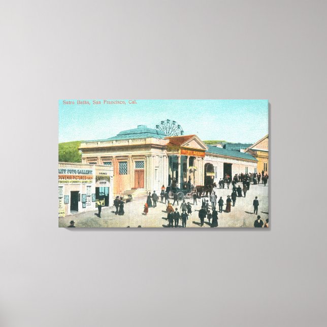 Utvändig visning av Sutro Baths Canvastryck (Framsida)