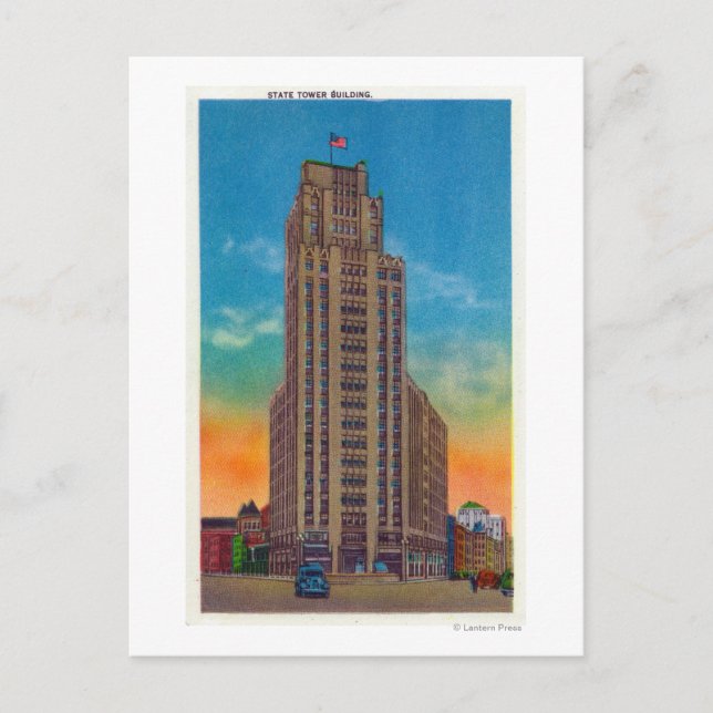 Utvändig visning av Torn Byggnad Vykort (Framsida)