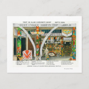 Utvändig visning av Ye Olde Curio Shop, val Vykort