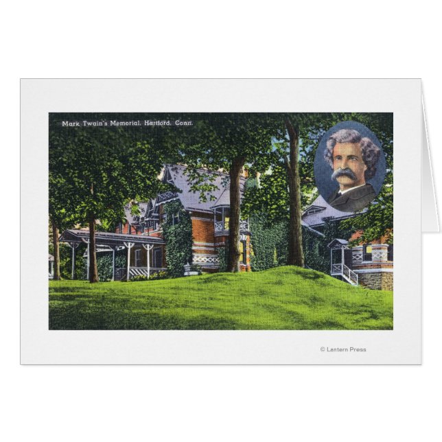 Utvändig vy av Mark Twain Memorial # 2 Hälsningskort (Framsidan Horizontal)