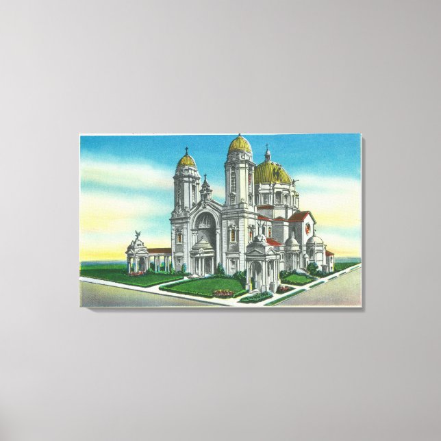 Utvändig vy av Shrine of Dam of Canvastryck (Framsida)