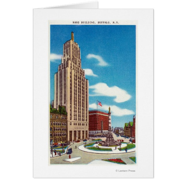 Utvändig vy över Byggnaden Rand Hälsningskort (Framsidan)