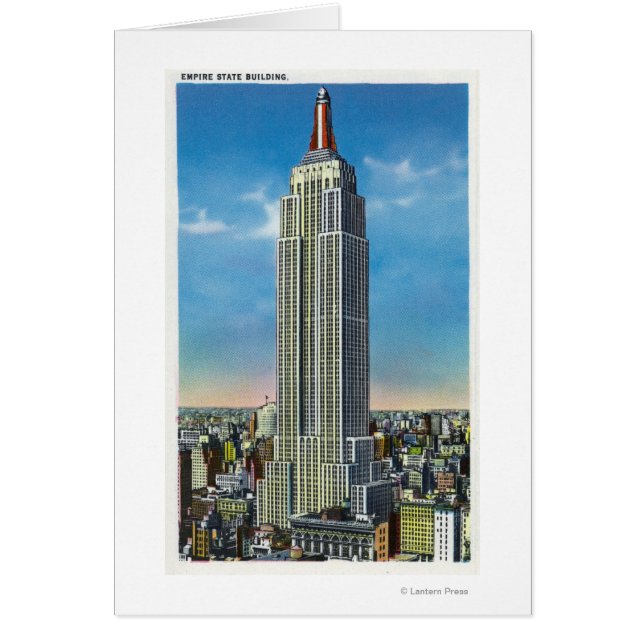 Utvändig vy över Empire state Bldg Hälsningskort (Framsidan)