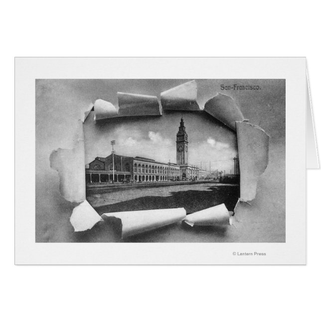 Utvändig vy över färjan Station Hälsningskort (Framsidan Horizontal)