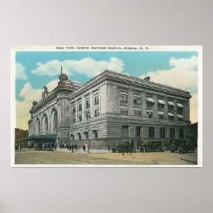 Utvändig vy över NY Central Railroad Station Poster
