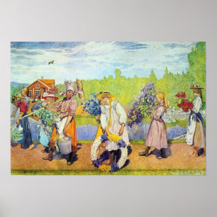 Utvändiga sommarvind blåser poster