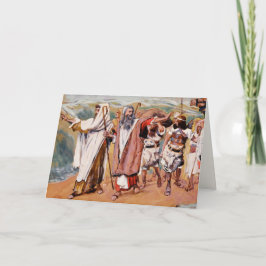 Utvandring från Egypten. Fine Art Passover-hälsnin Kort
