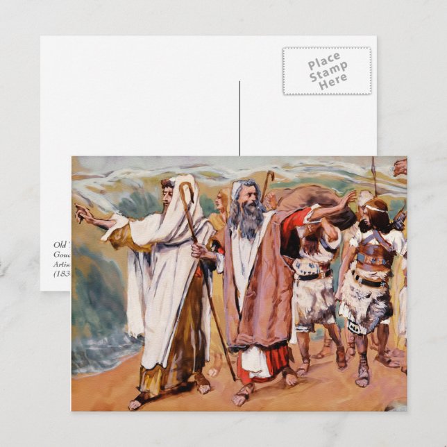 Utvandring från Egypten. Fine Art Passover Vykort (Fram/baksida)