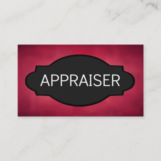 Utvärderare Elegant Namn Plate Visitkort (Framsida)