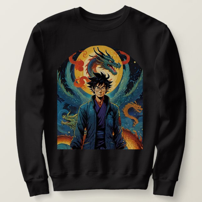 Utvärdering av Akira Toriyama Lång Ärmad Tröja (Design framsida)