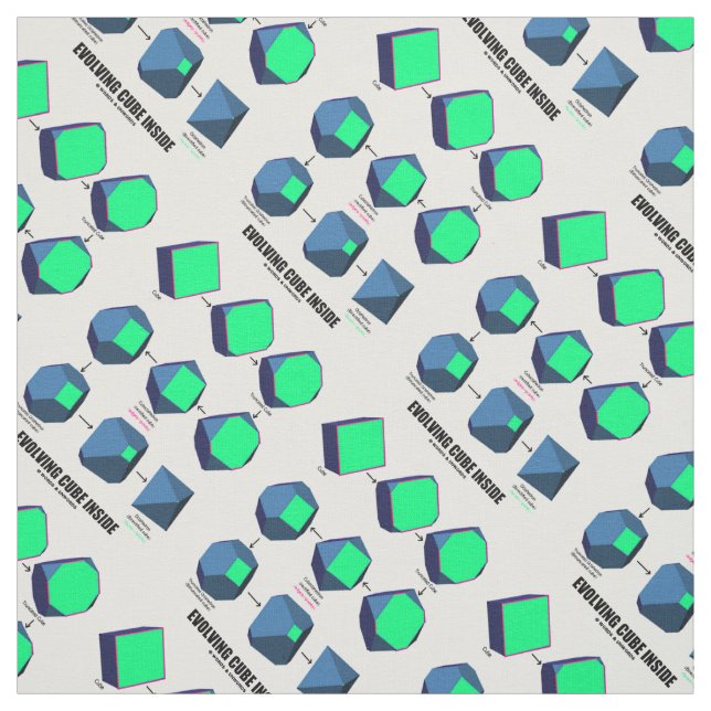 Utveckla kub inuti matematik och geometri tyg (Provkarta)