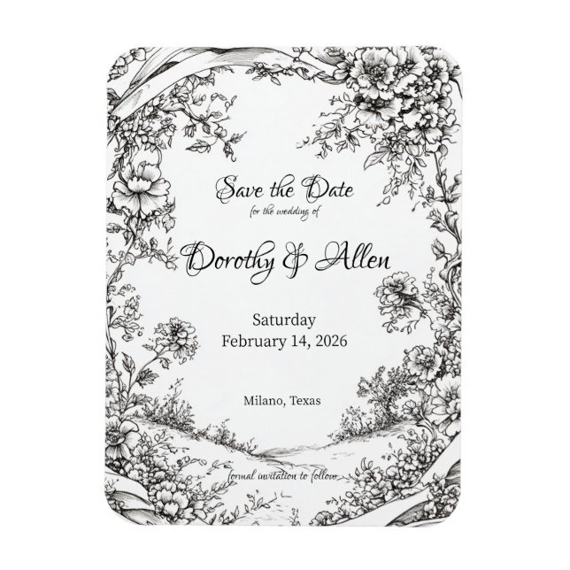 Utveckla Rustic Blommigt Magnet (Vertikal)