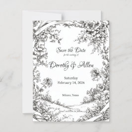 Utveckla Rustic Blommigt Magnetisk Inbjudningskort