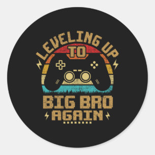 Utveckla upp till stor bro igen Vintage Gamer Brot Runt Klistermärke