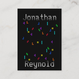Utvecklardesigner för färglöst blockpussel visitkort
