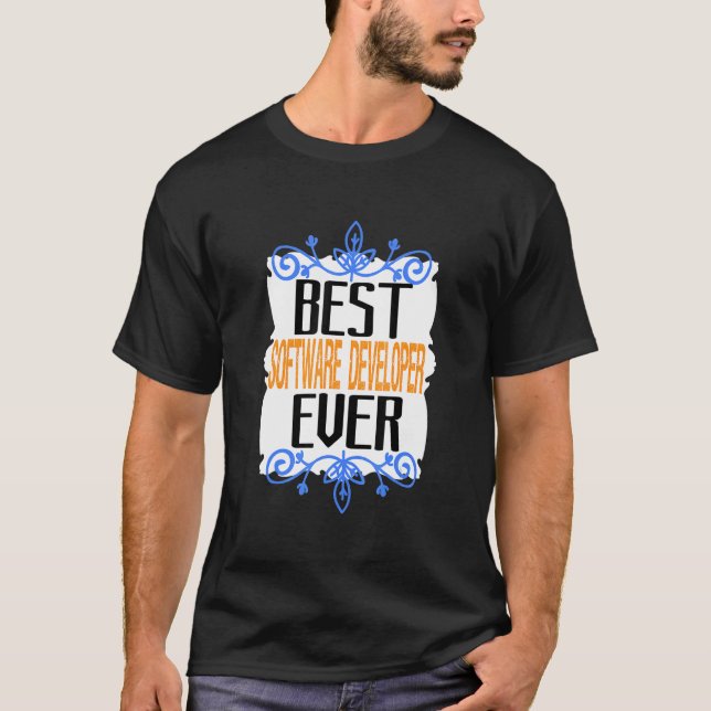Utvecklare av bästa Software någonsin T Shirt (Framsida)