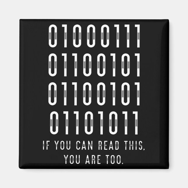 Utvecklare av binär datorprogrammerare Geek Gift Magnet (Framsidan)