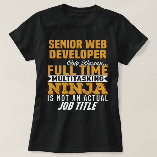 Utvecklare av ledande Webben T Shirt (Design framsida)