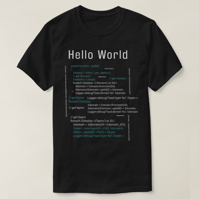 Utvecklare av Software för kodning av datatekniker T Shirt (Design framsida)