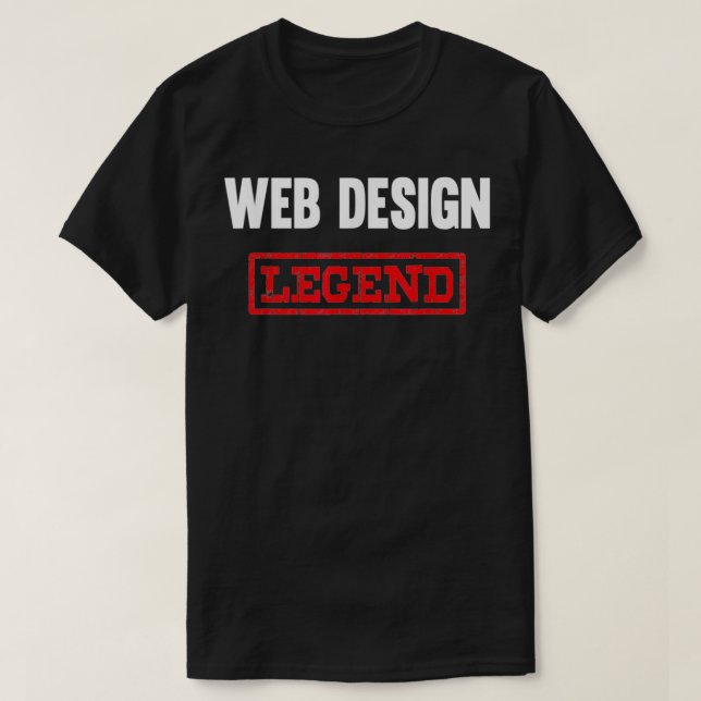 Utvecklare av webbdesign Legend-webbplatskod T Shirt (Design framsida)