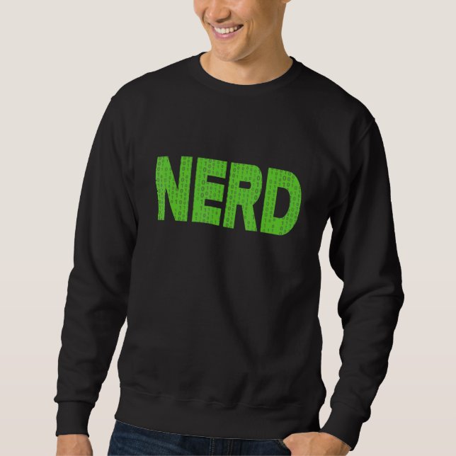 Utvecklare Gee för Nerd Computer Binary Code Progr Lång Ärmad Tröja (Framsida)