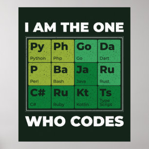 Utvecklare Periodic Bord Funny Poster
