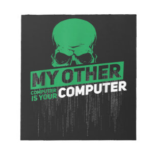 Utvecklare Sysadmin Ingenjör Hacker Nerd Admin-kod Anteckningsblock