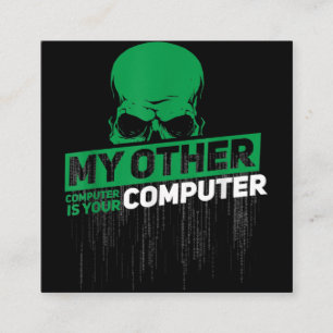 Utvecklare Sysadmin Ingenjör Hacker Nerd Admin-kod Fyrkantigt Visitkort