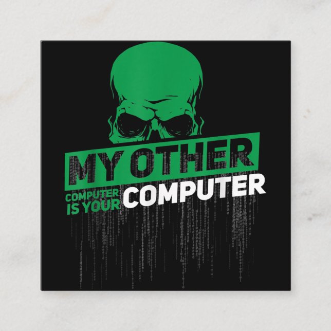 Utvecklare Sysadmin Ingenjör Hacker Nerd Admin-kod Fyrkantigt Visitkort (Framsida)