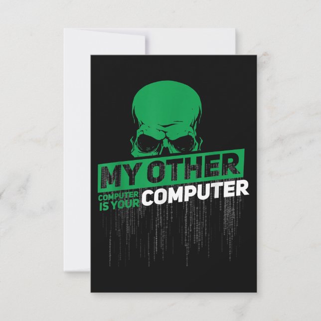 Utvecklare Sysadmin Ingenjör Hacker Nerd Admin-kod Inbjudningar (Framsida)