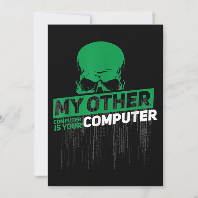 Utvecklare Sysadmin Ingenjör Hacker Nerd Admin-kod Julkort (Framsida)
