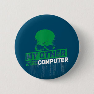 Utvecklare Sysadmin Ingenjör Hacker Nerd Admin-kod Knapp