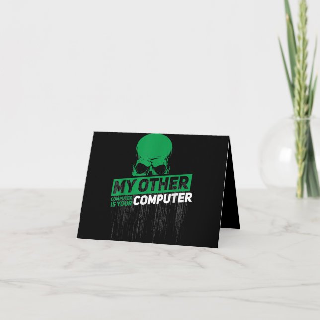 Utvecklare Sysadmin Ingenjör Hacker Nerd Admin-kod Tack Kort (Framsida)