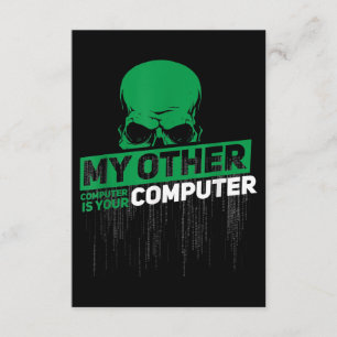 Utvecklare Sysadmin Ingenjör Hacker Nerd Admin-kod Tilläggskort