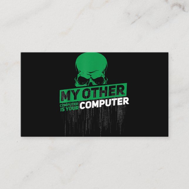Utvecklare Sysadmin Ingenjör Hacker Nerd Admin-kod Visitkort (Framsida)