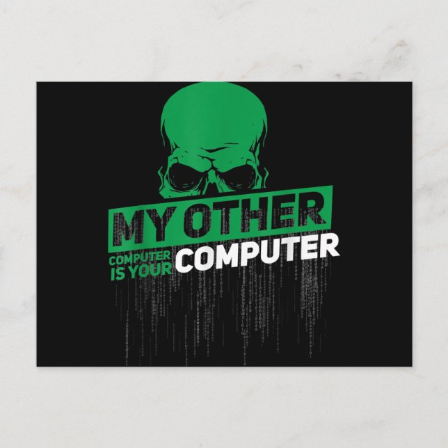 Utvecklare Sysadmin Ingenjör Hacker Nerd Admin-kod Vykort (Framsida)