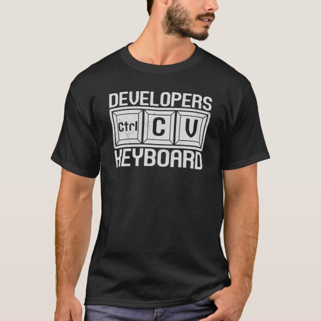 Utvecklare Tangentbord Programmerare Kodare Spel D T Shirt (Framsida)