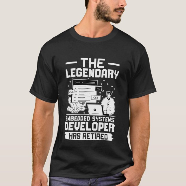 Utvecklaren av de förklarande inbäddade systemen h t shirt (Framsida)