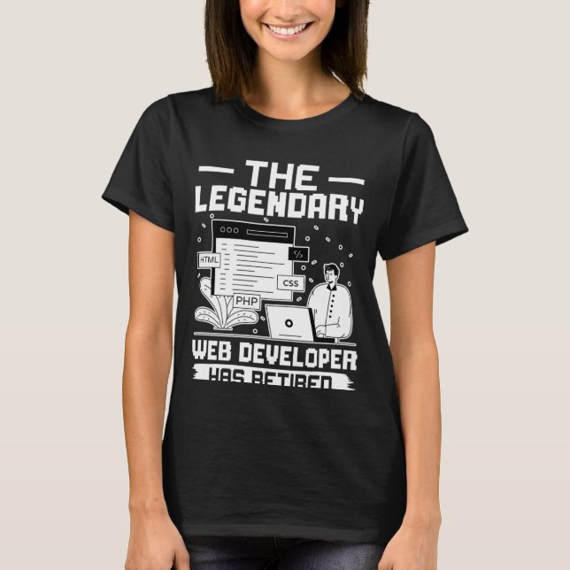 Utvecklaren av den förklarande Webben har dragit s T Shirt (Framsida)