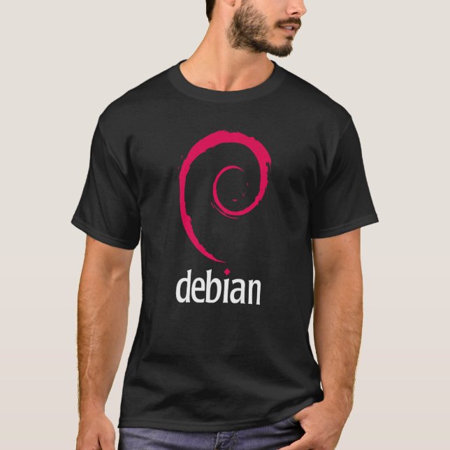 Utvecklarkod för Debian Linux Software Programmers T Shirt (Framsida)