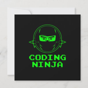 Utvecklarprogram för kodning av Ninja Coder Progra Inbjudningar