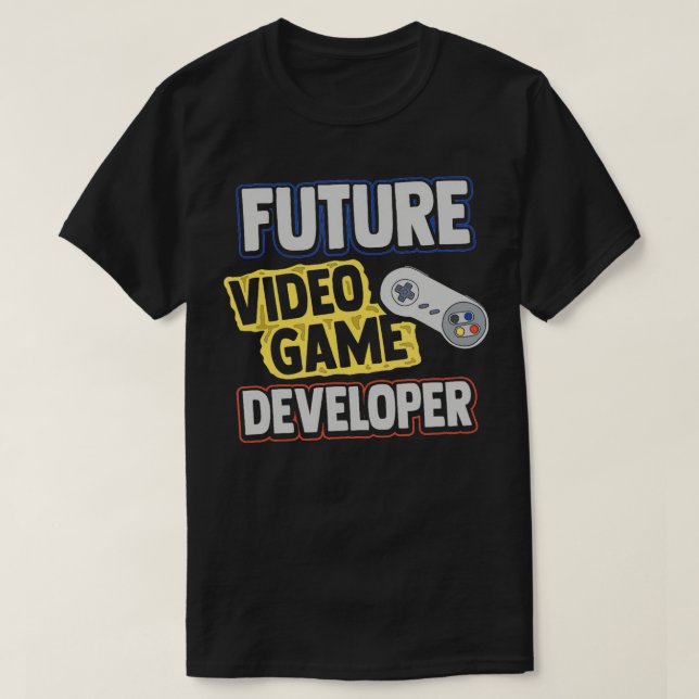 Utvecklarprogrammerare för framtida videospel t shirt (Design framsida)