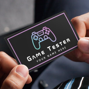 Utvecklarspelare för videospel Gamer Modern Rosa N Visitkort