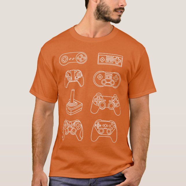 Utveckling av datorspelsstyrenheter Geek Nerd Spel T Shirt (Framsida)